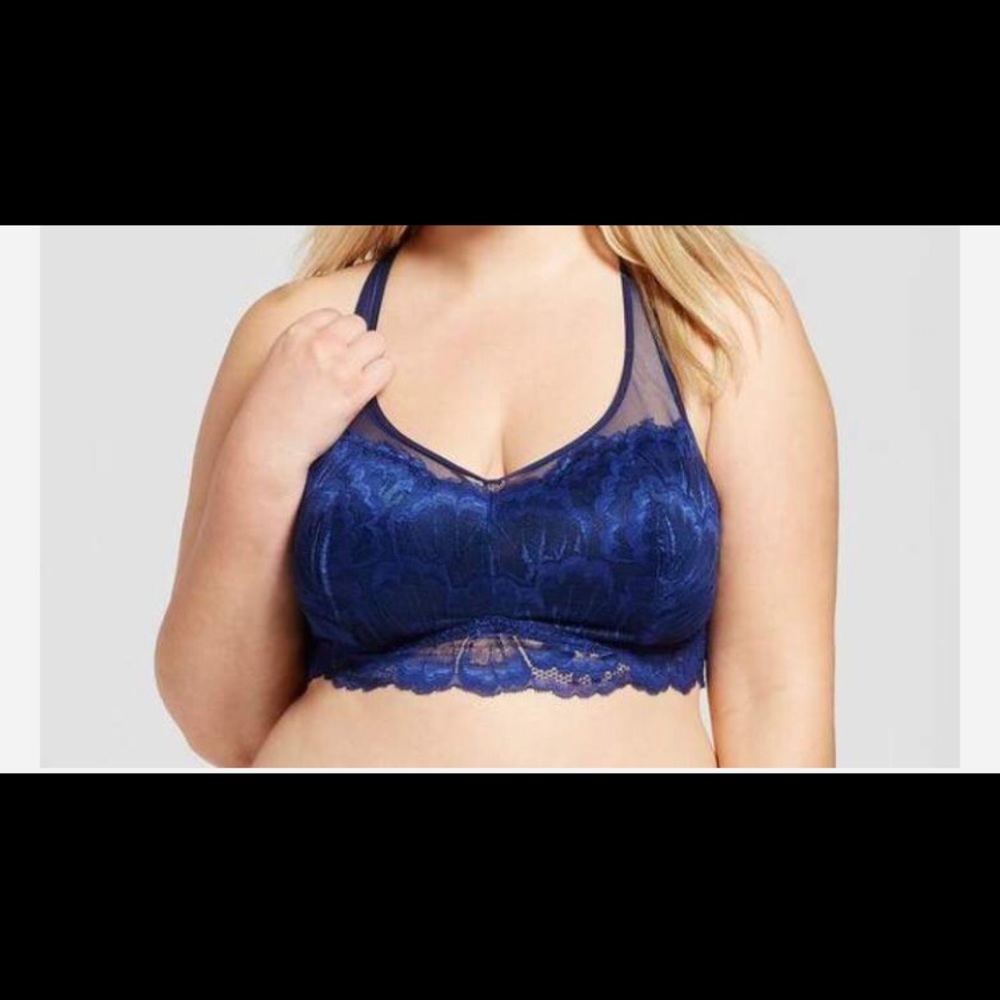 Ava & Viv racerback bralette blue 4X